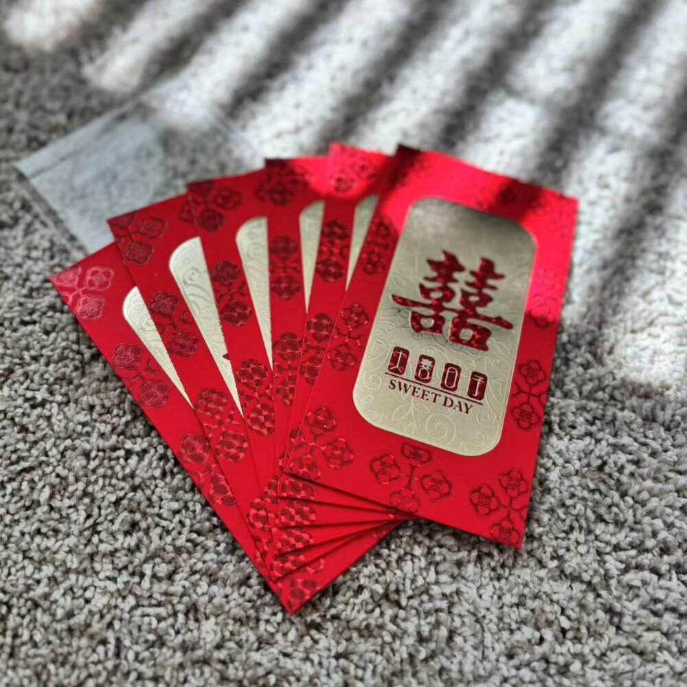 Chinese Wedding Red Envelopes – Set of 6, Brand New